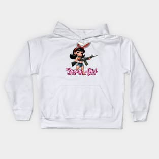 Tactical Bunny Girl Kids Hoodie